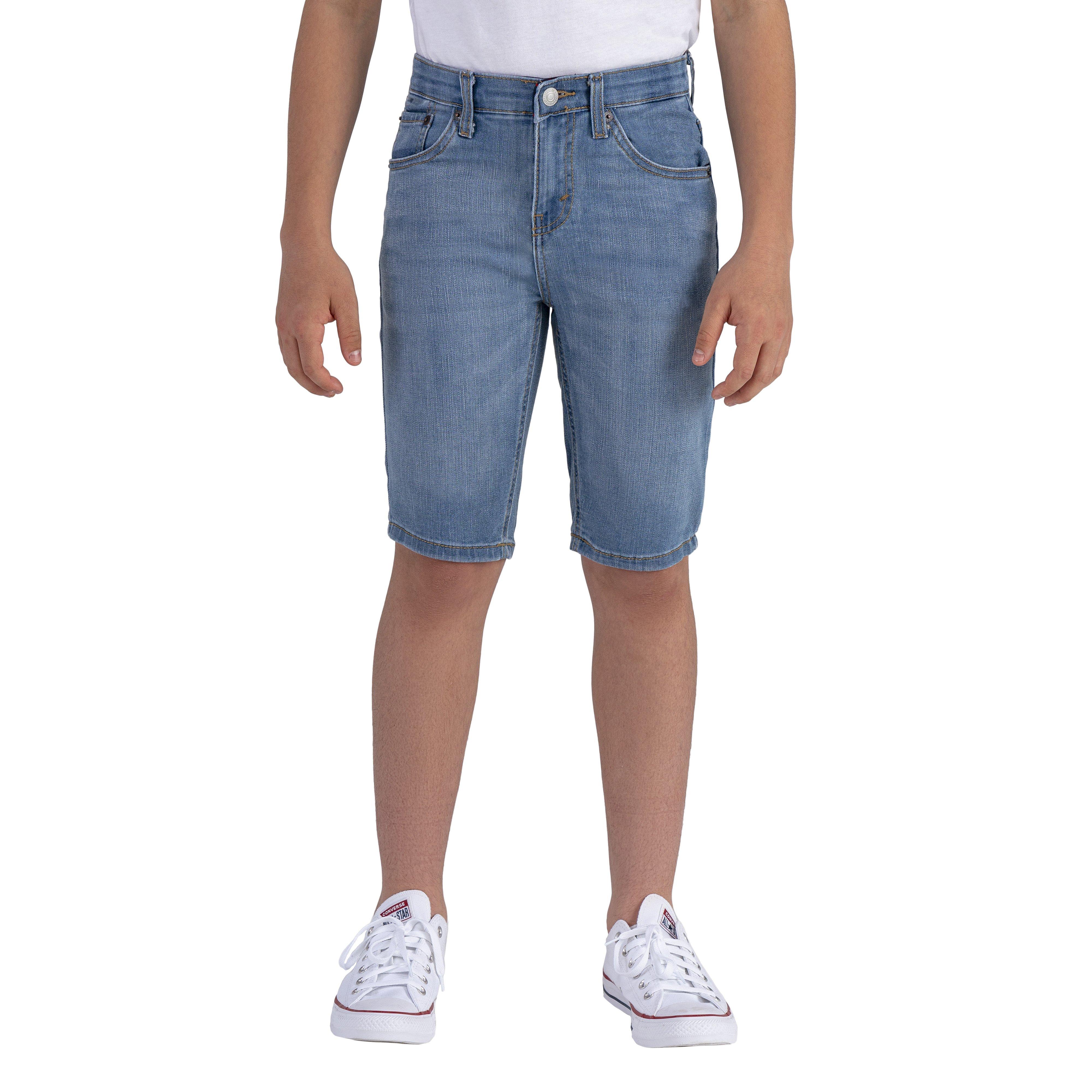 Levi's Big Boys' Performance 511 Slim Fit Lt Wash Lt Blue Denim Shorts - LT BLUE